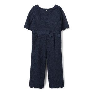 NWT Janie and Jack lace jumpsuit in navy